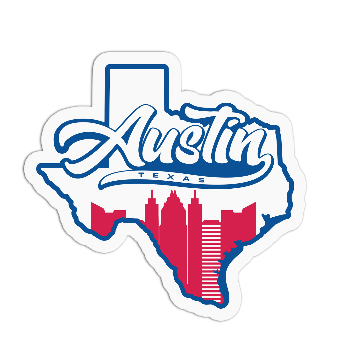 Skyline Statehood Austin Travel Stickers (Copy)
