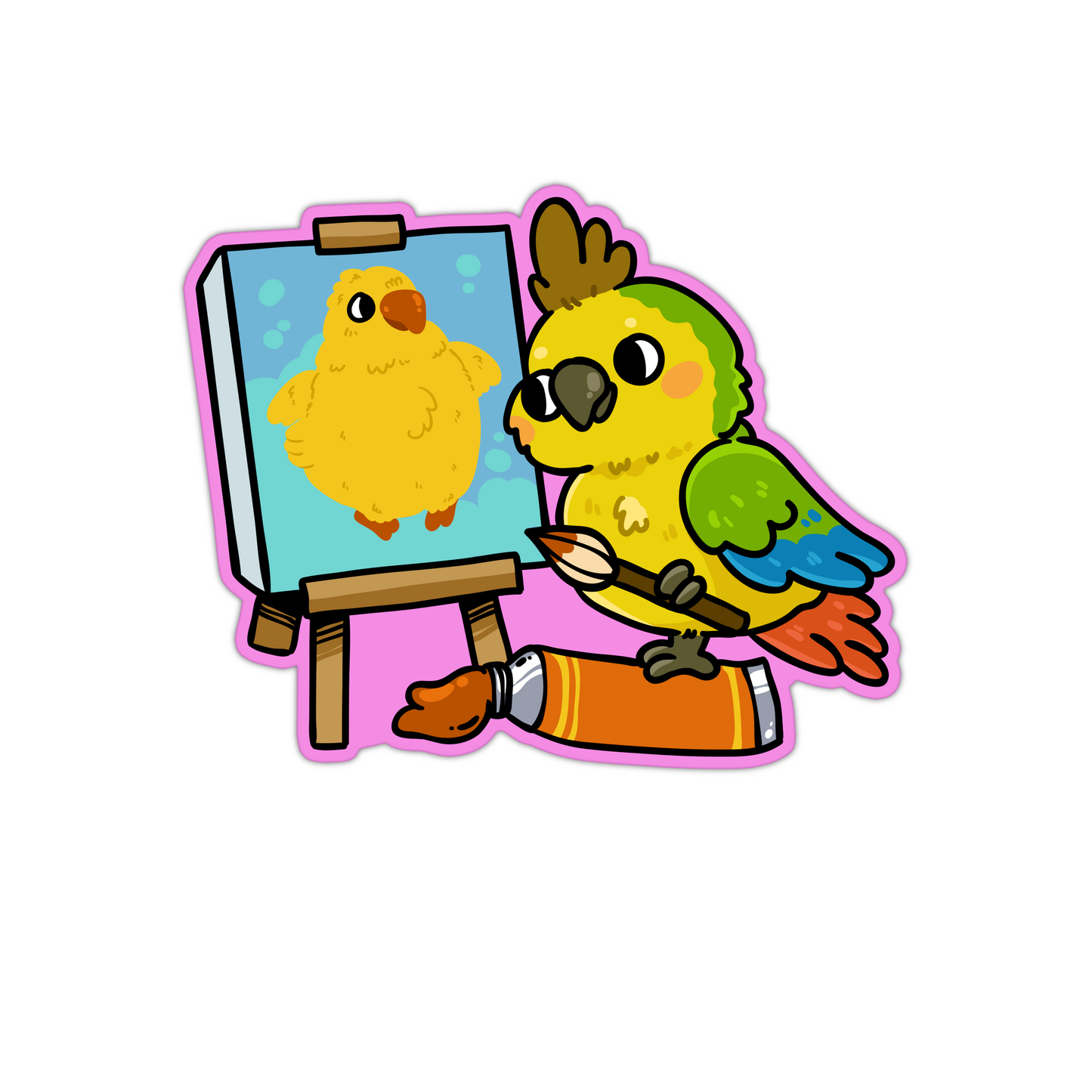 Bird Painting Sticker