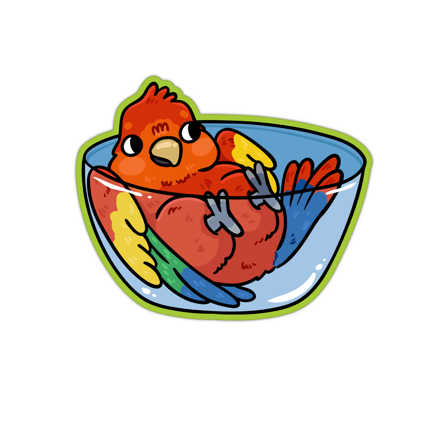 Orange Bird Sticker