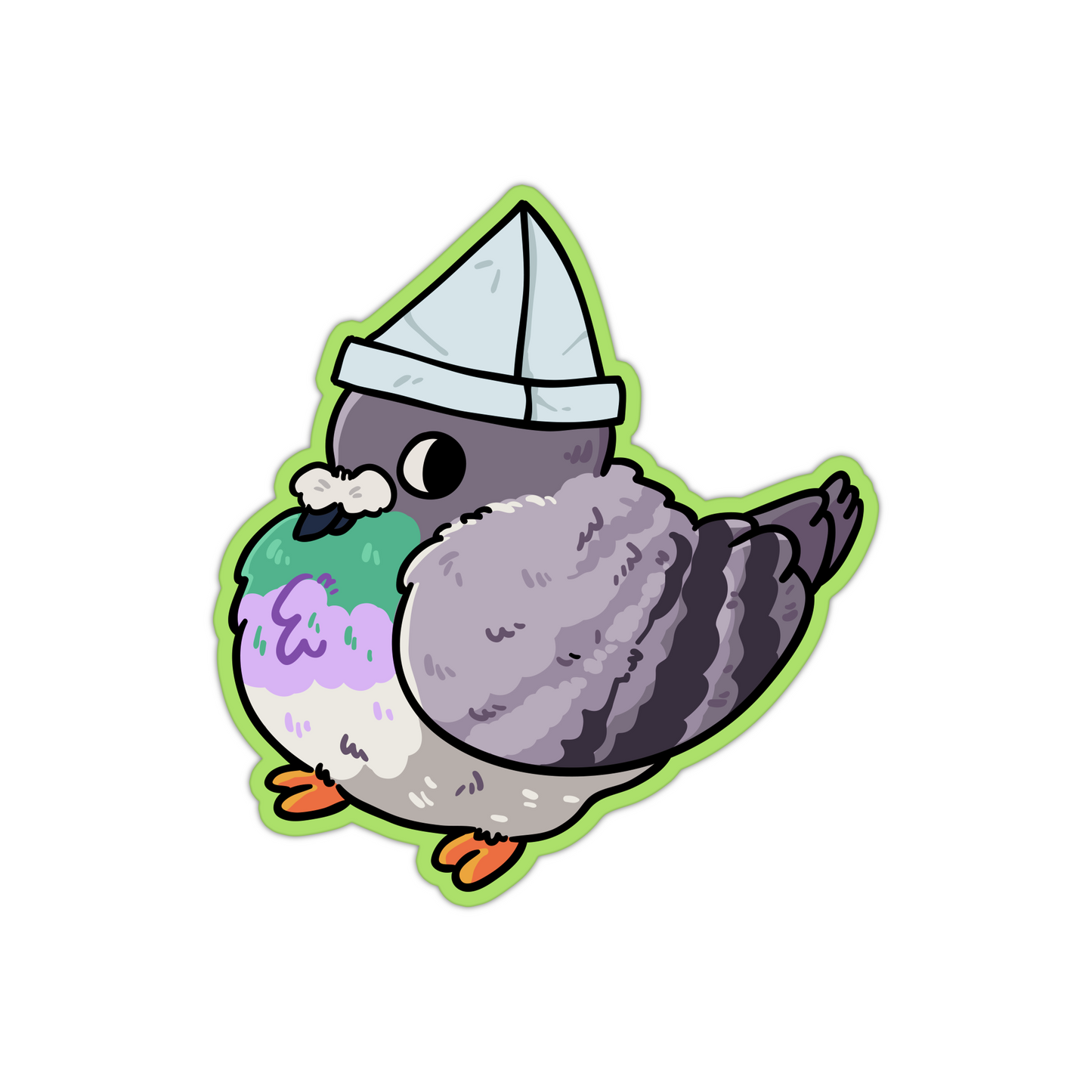Gray Bird Sticker