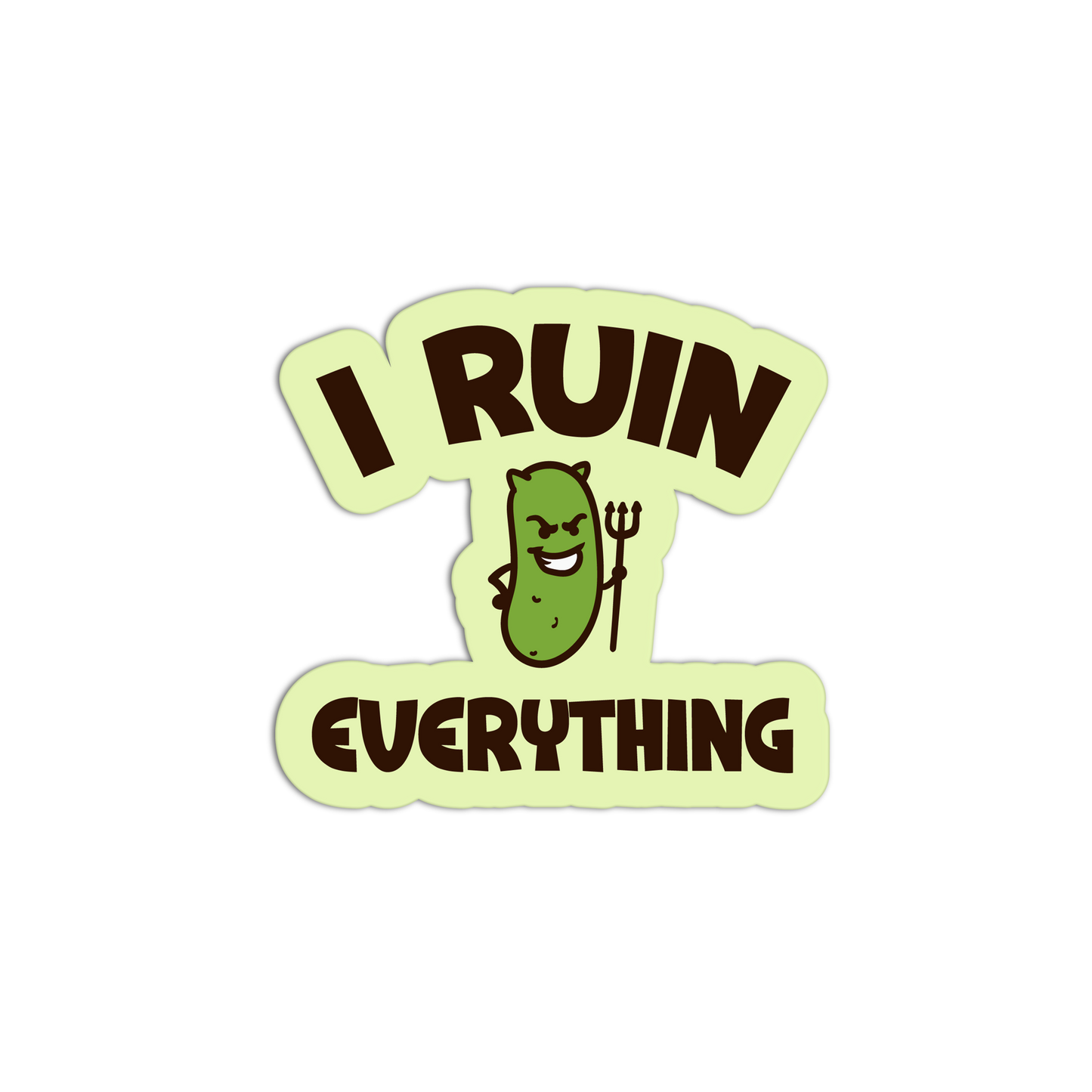 Evil Little Pickle - Burger And Fries Sticker