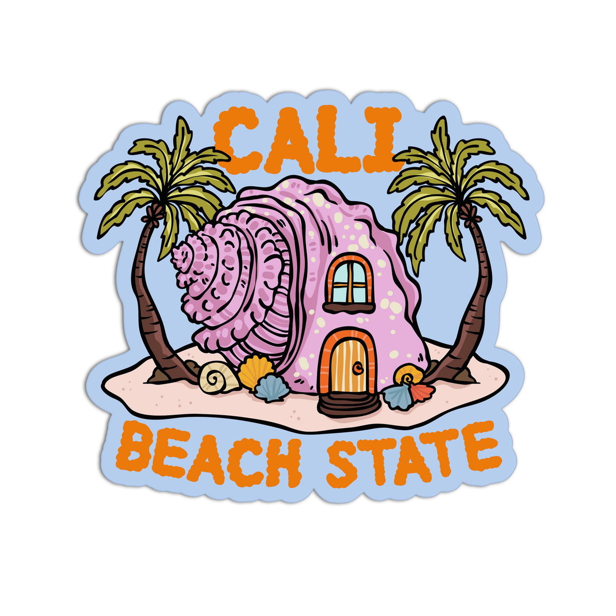 Shell House - Cali Beach Sticker