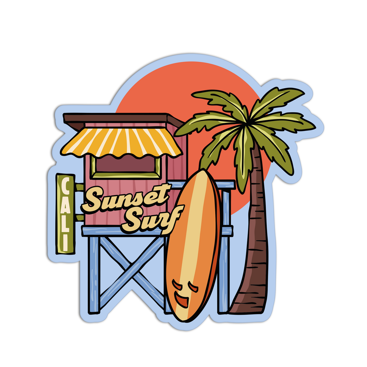 Sunset Shack - Cali Beach Sticker