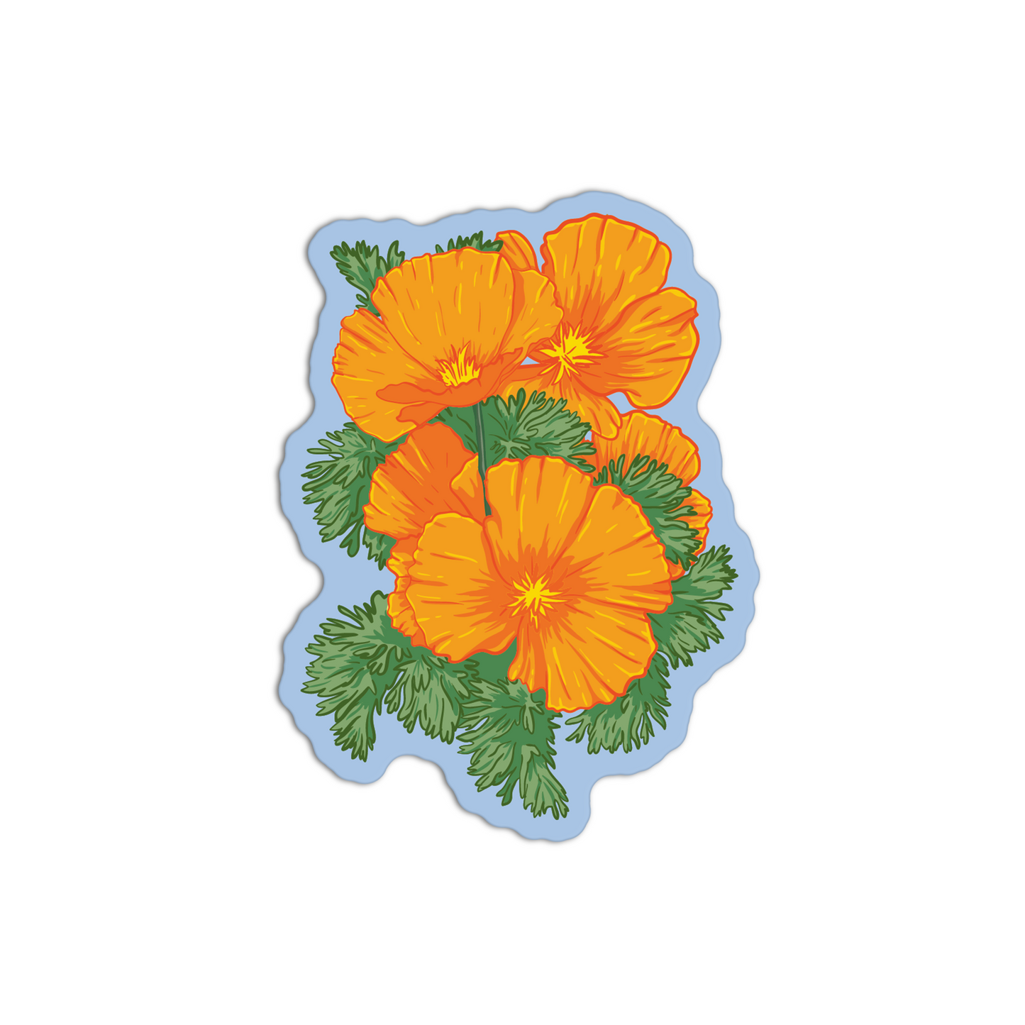 Cali Poppy California Poppy Sticker