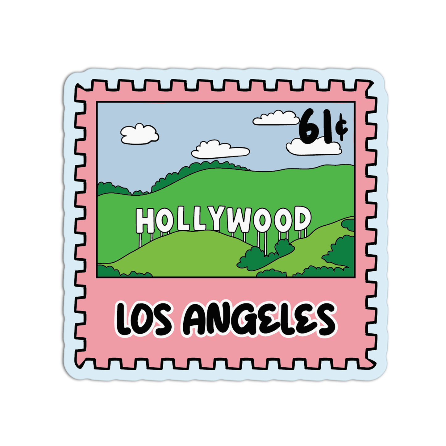 Tinseltown Terrain California Stamp Sticker