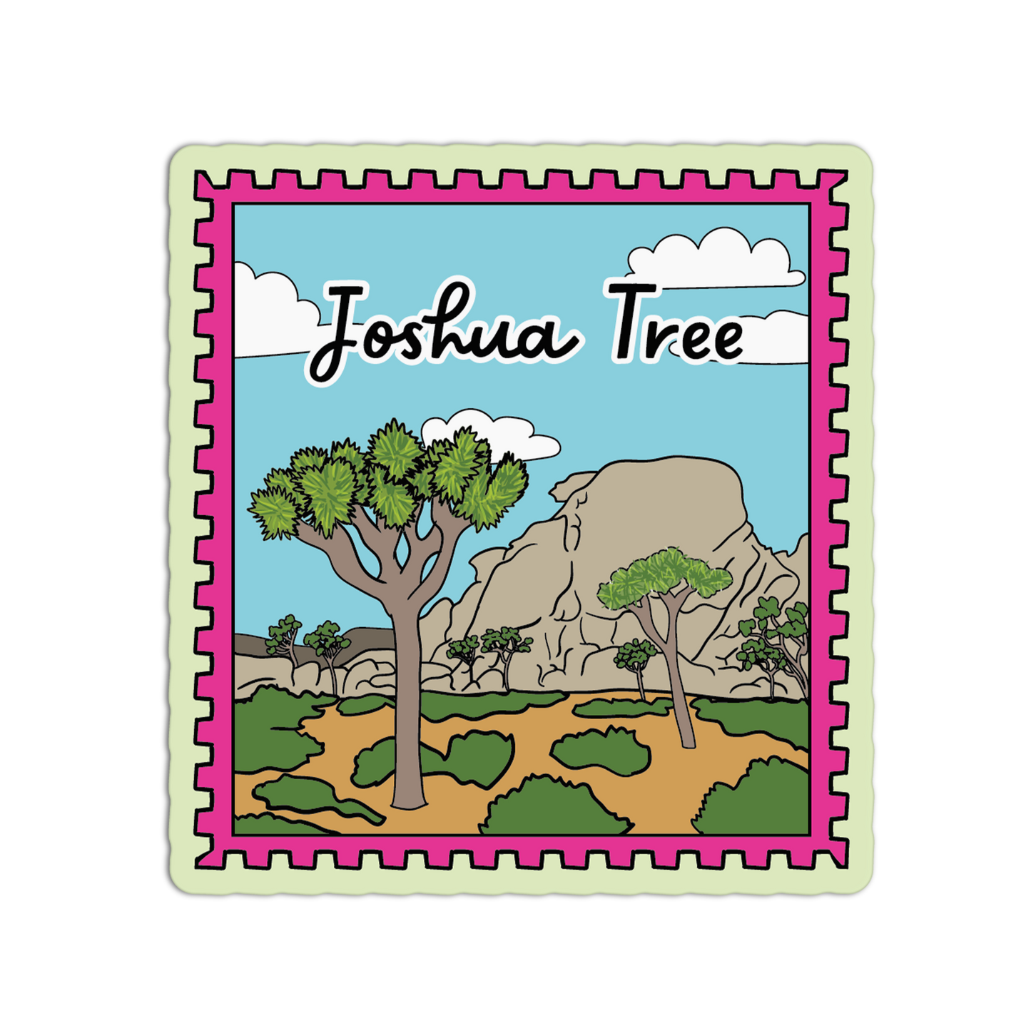 Joshua tree California Stamp Sticker
