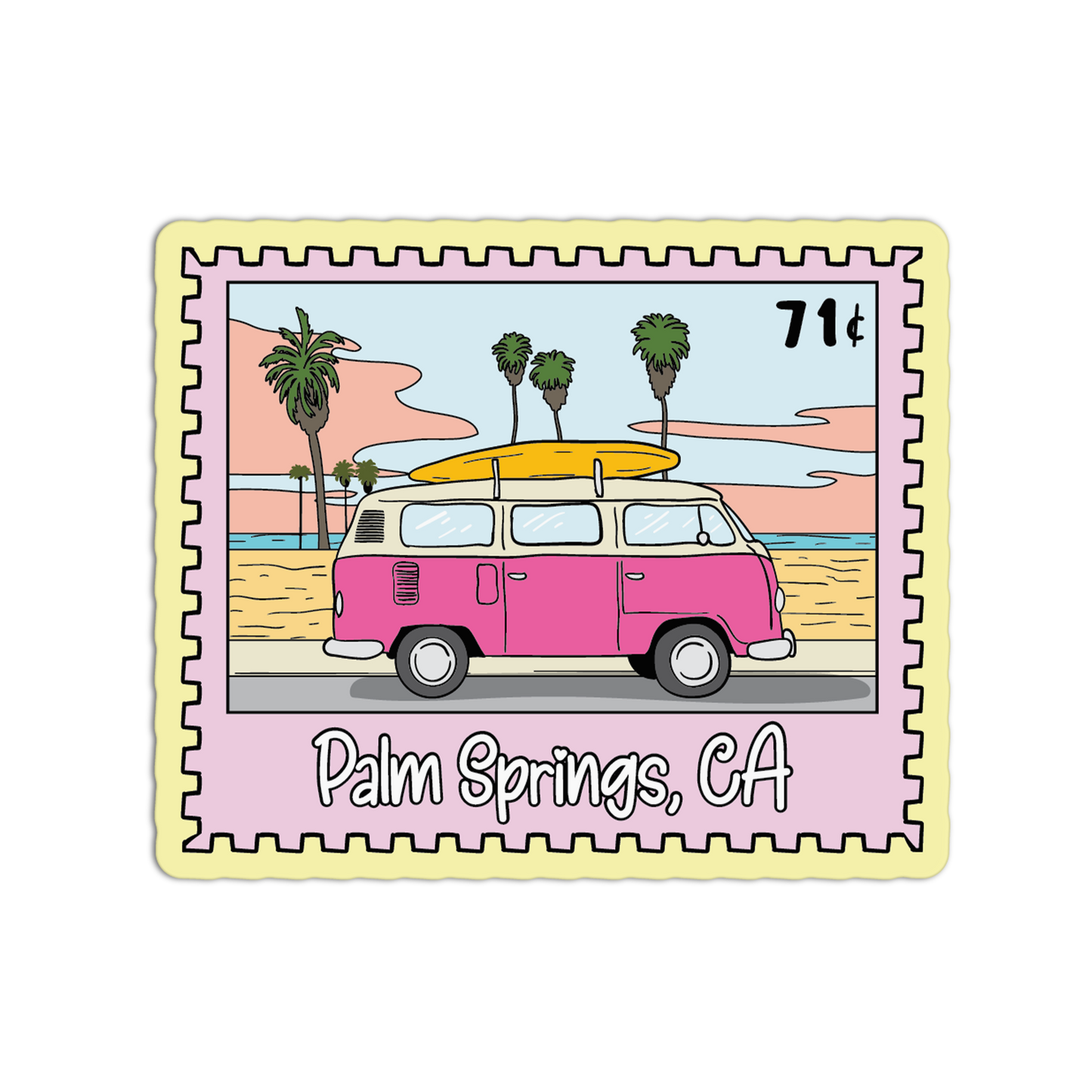 Desert Nomad California Stamp Sticker