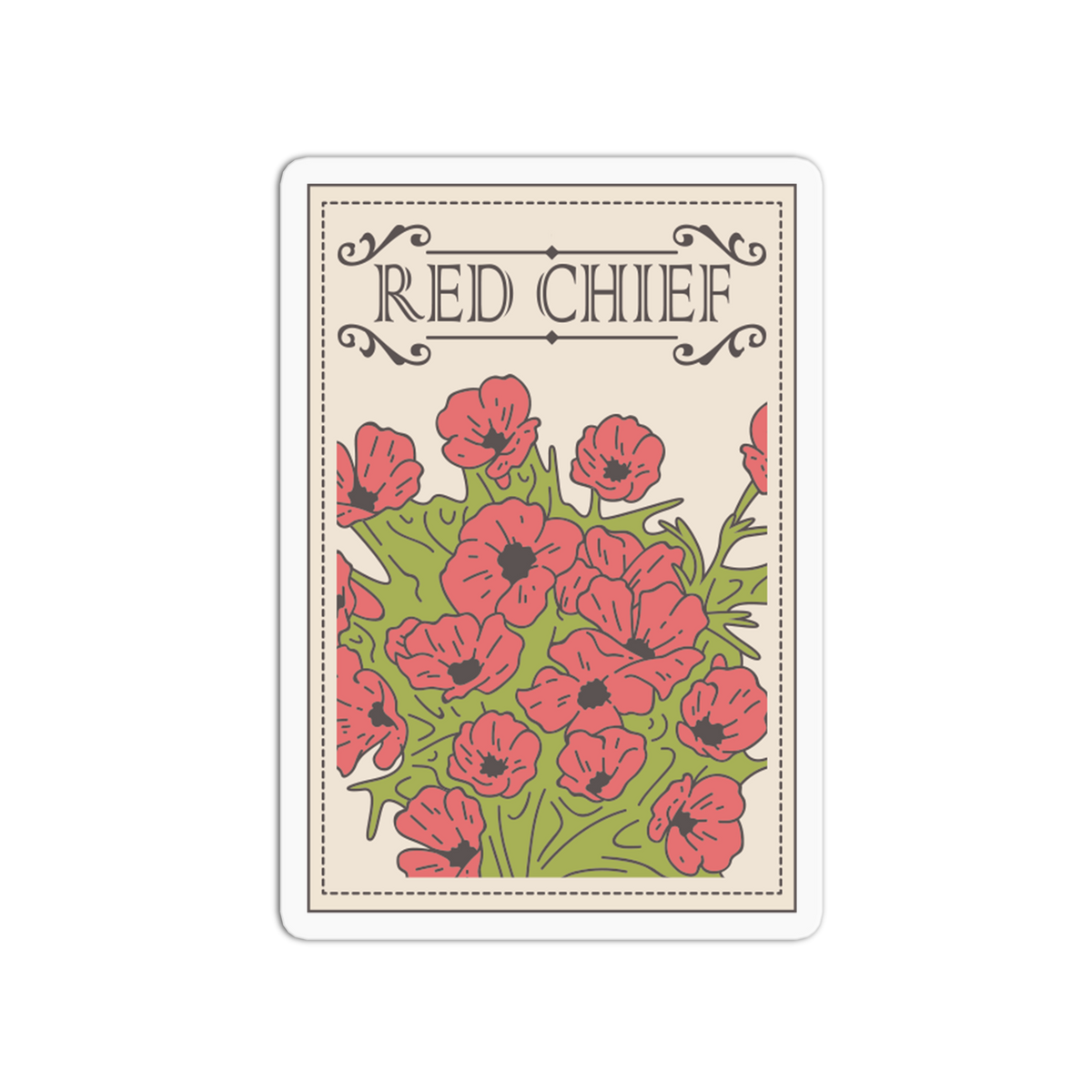 Red Chief Seed - California Poppy Sticke