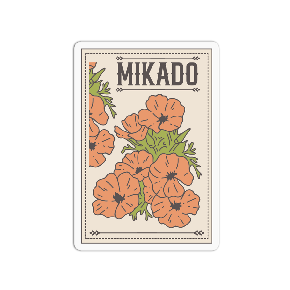 Mikado Flower Seed - California Poppy Sticker