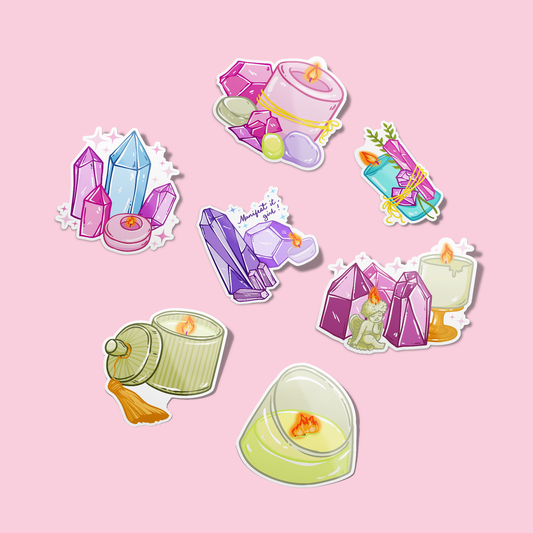 Candles and Crystals Sticker Pack