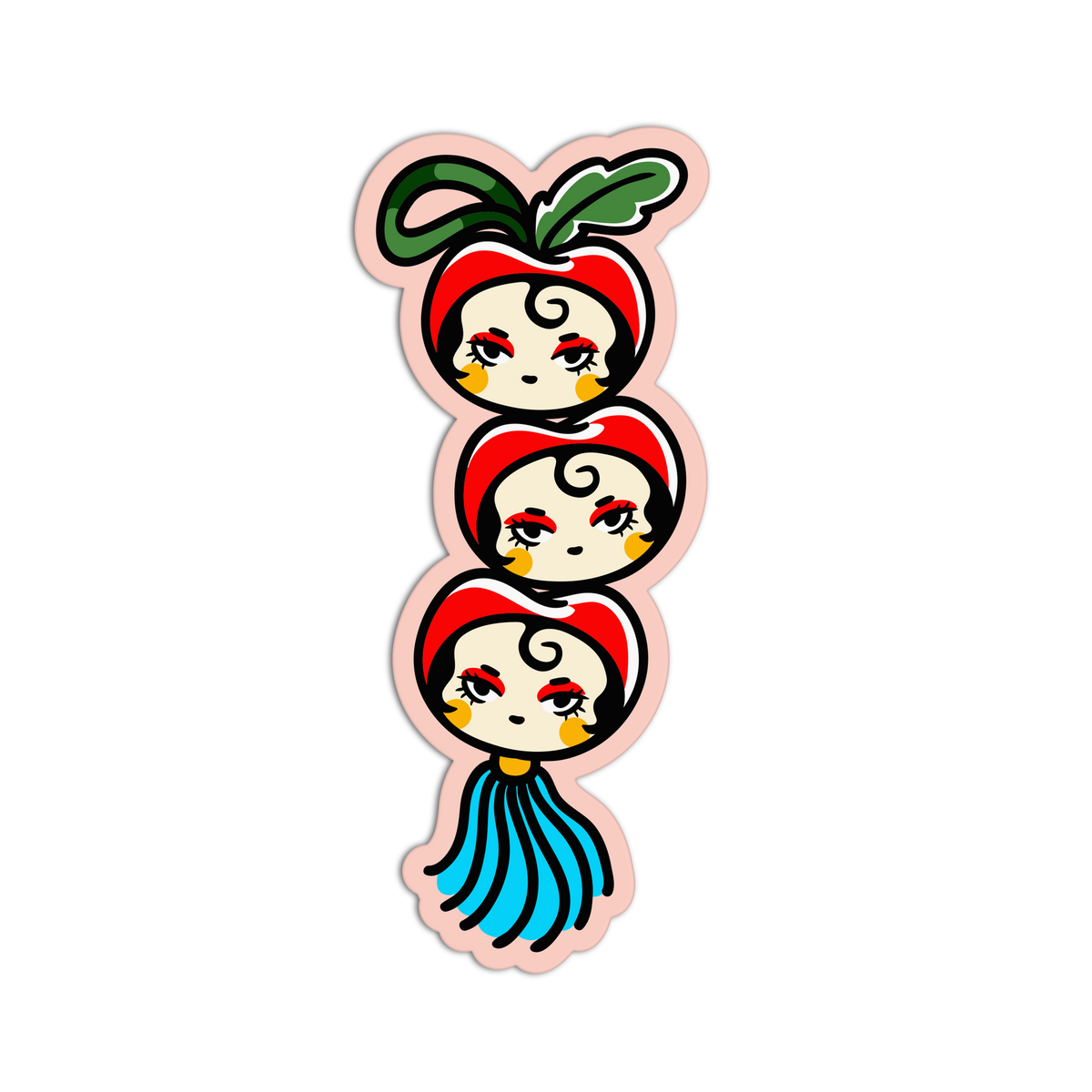Triple Doll - Cherry Tattoo Sticker