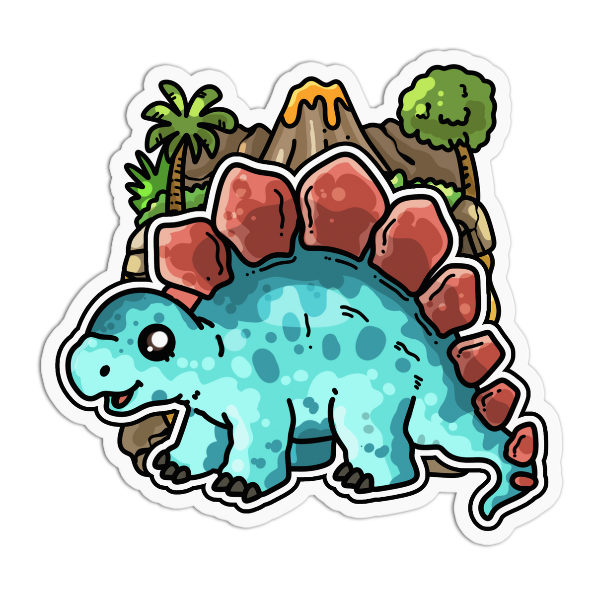 Back Plates - Chibi Dinos Sticker