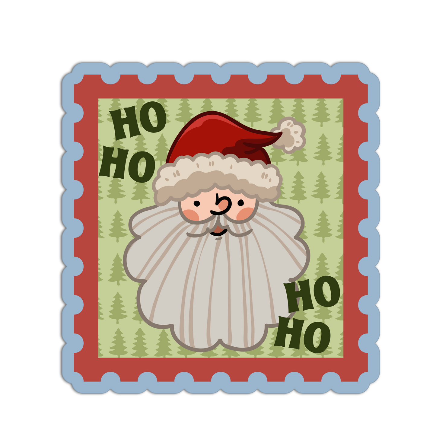 Ho-Ho-Holiday Christmas Stamp Sticker