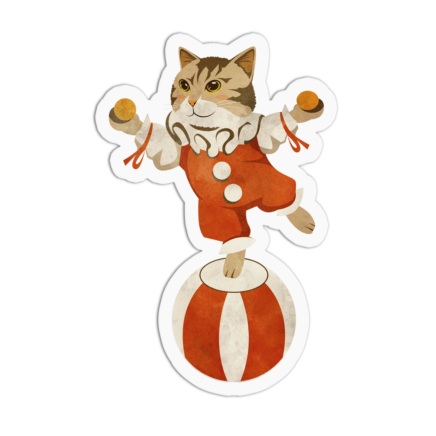 Acrobat Circus Cat Sticker
