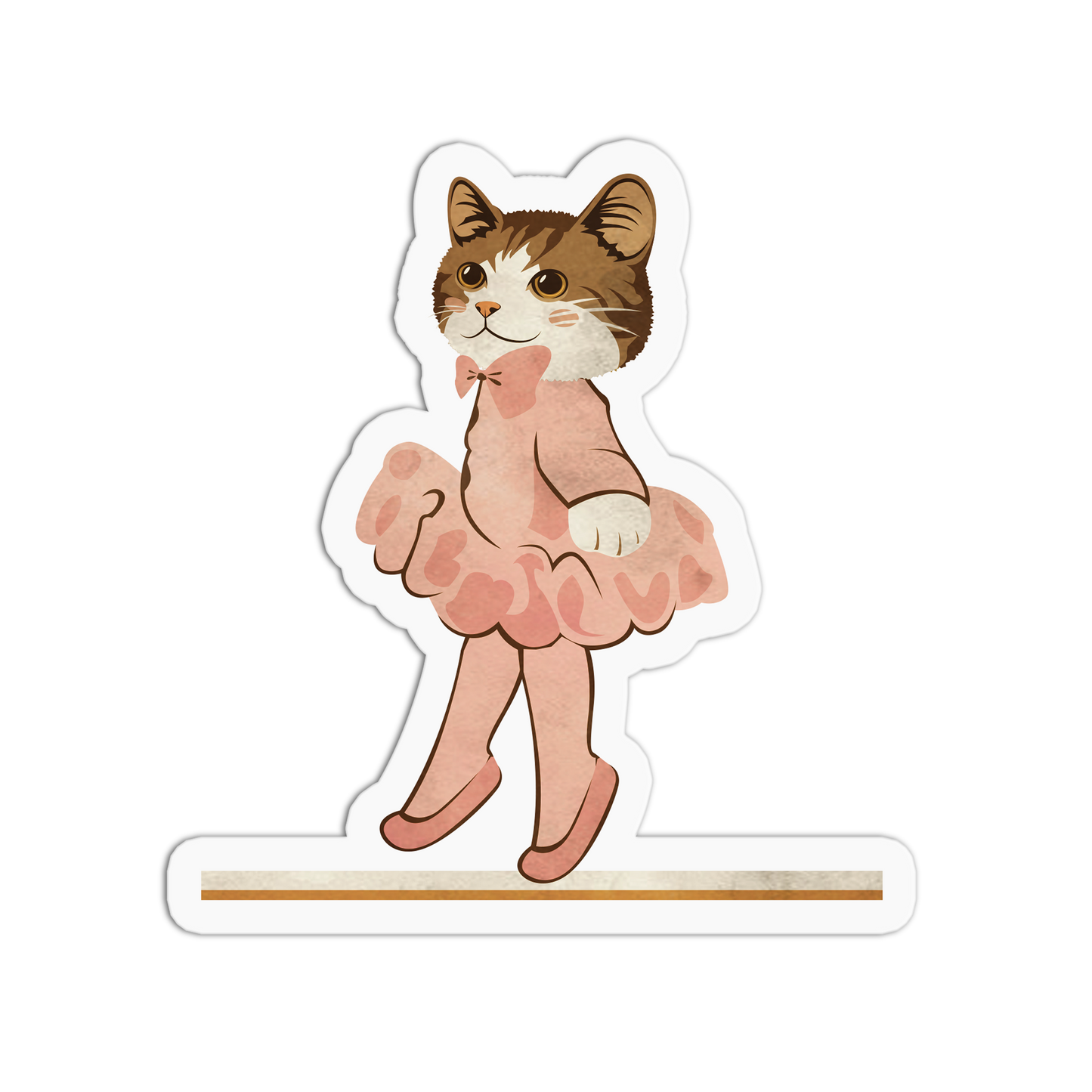 Ballerina Circus Cat Sticker