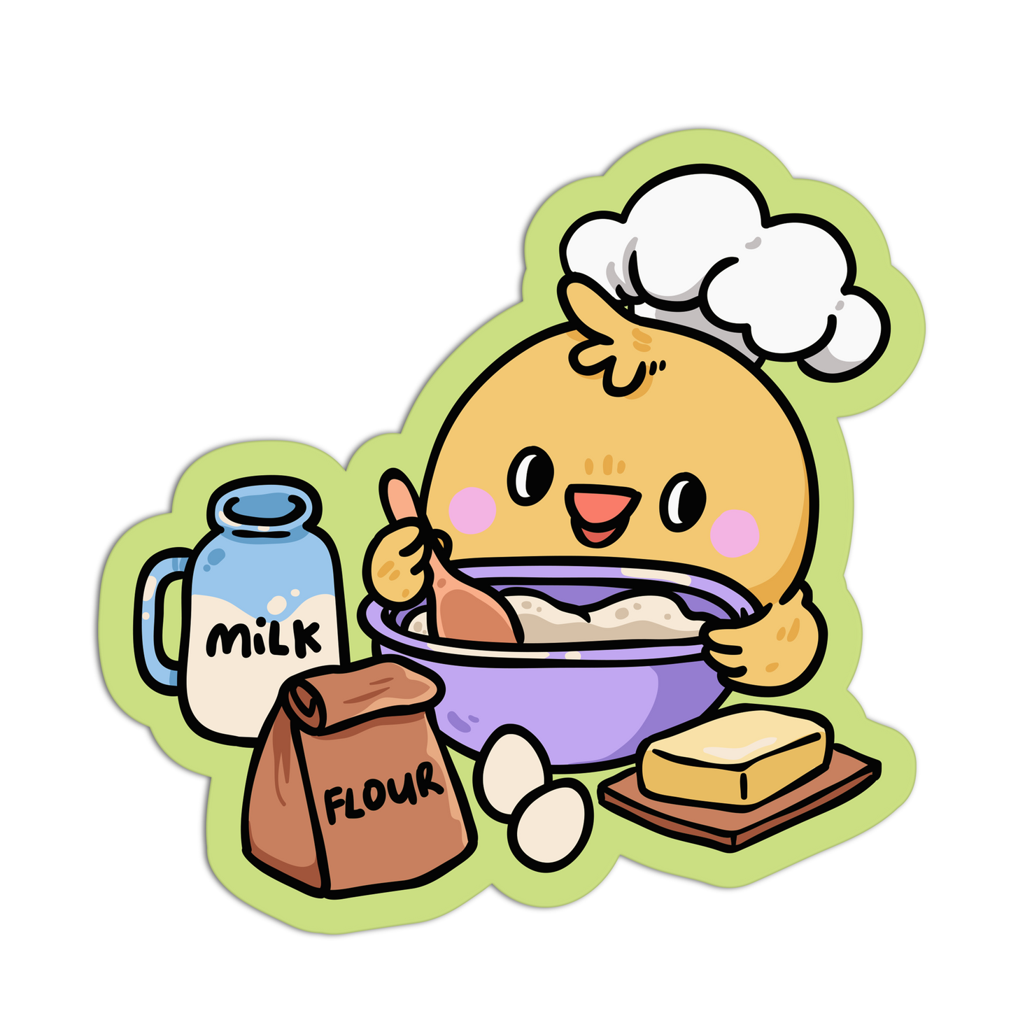Coquette Baking Chick Stickers