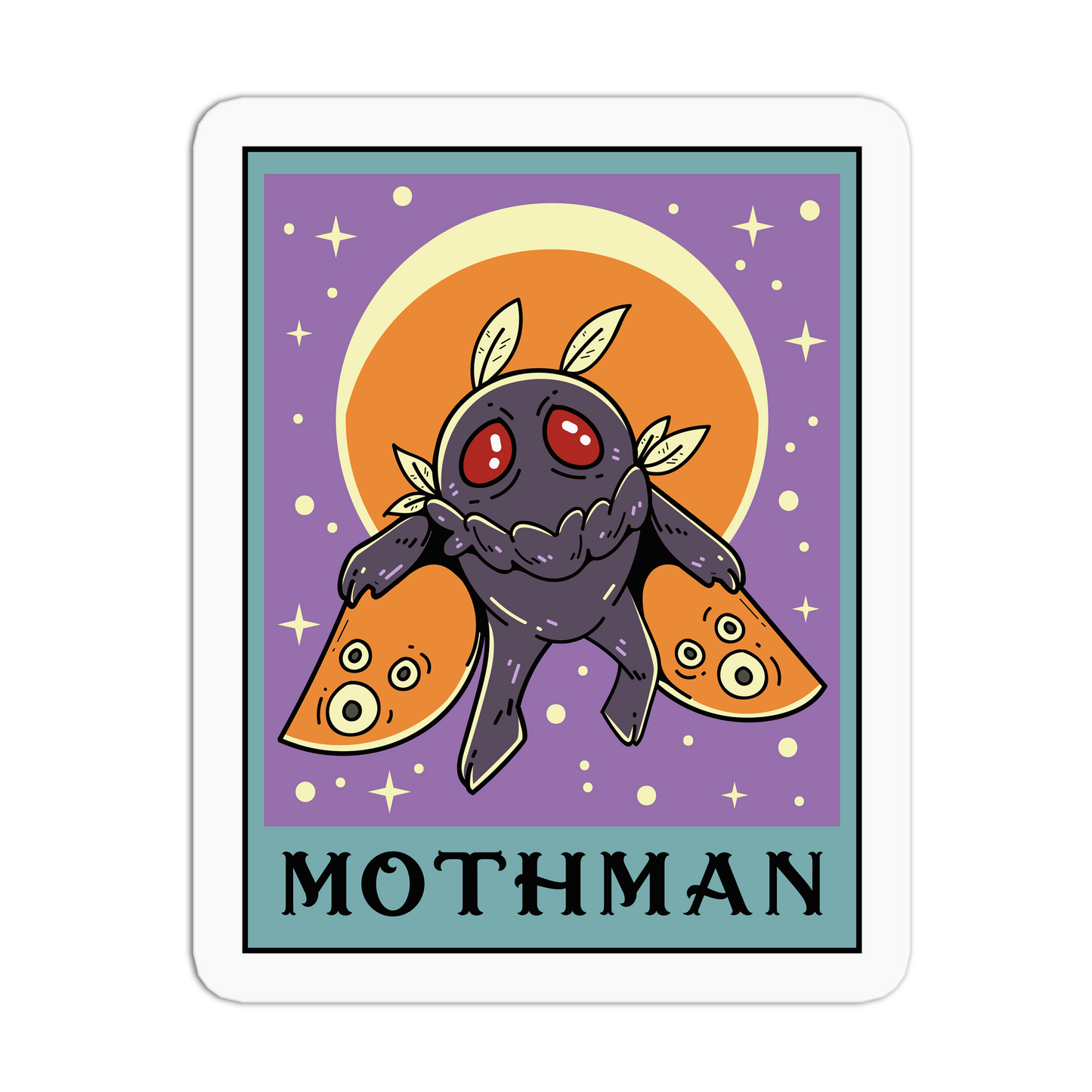 Mothman Cryptid Tarot Cards Sticker
