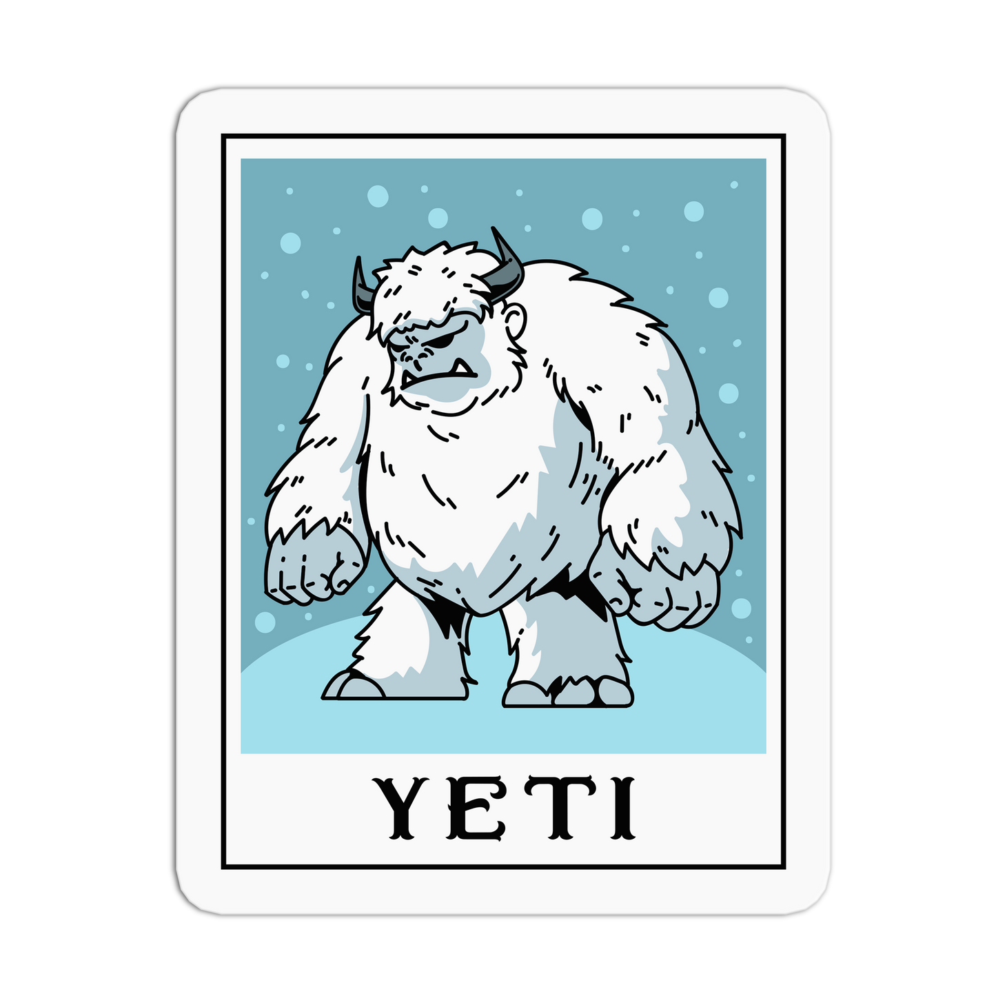 The Abominable Yeti Cryptid Tarot Cards Sticker