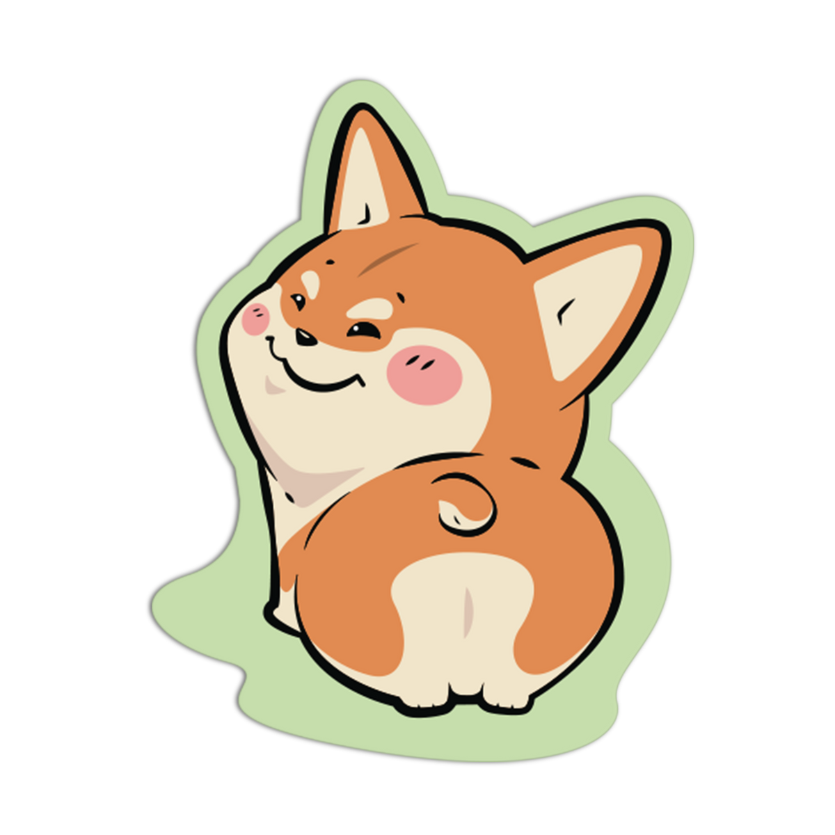 Cheeky Butt Cute Dogs Sticker