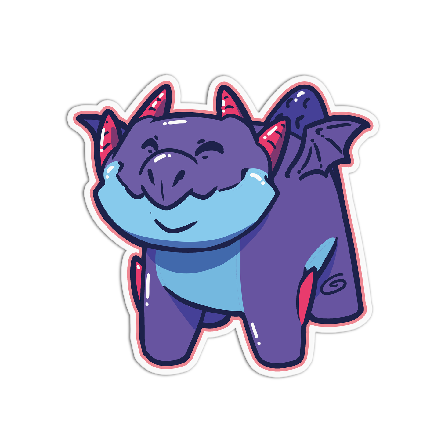 Purple Wanderer Cute Dragons Stickers