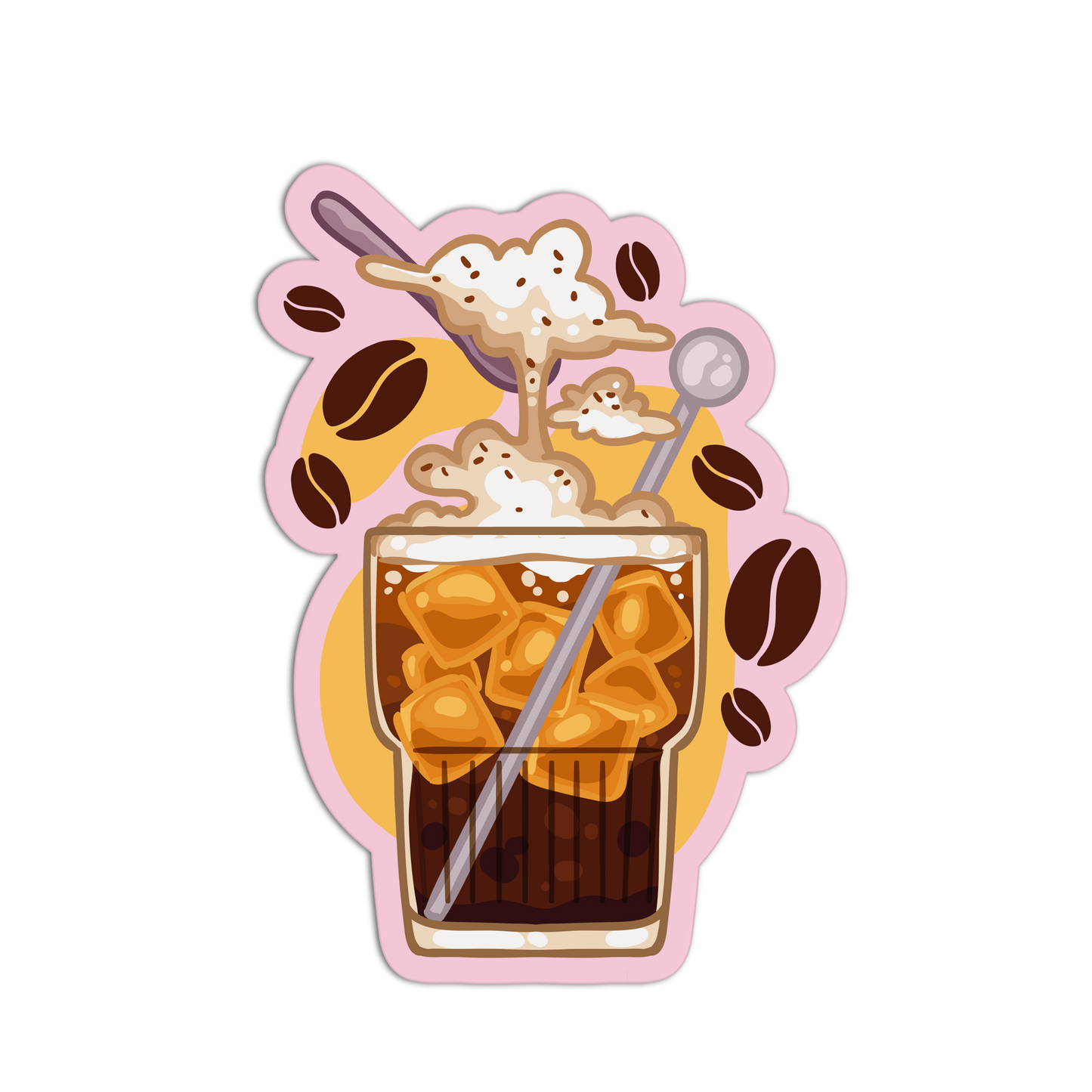 Iced Coffee Cute Drinks Sticker