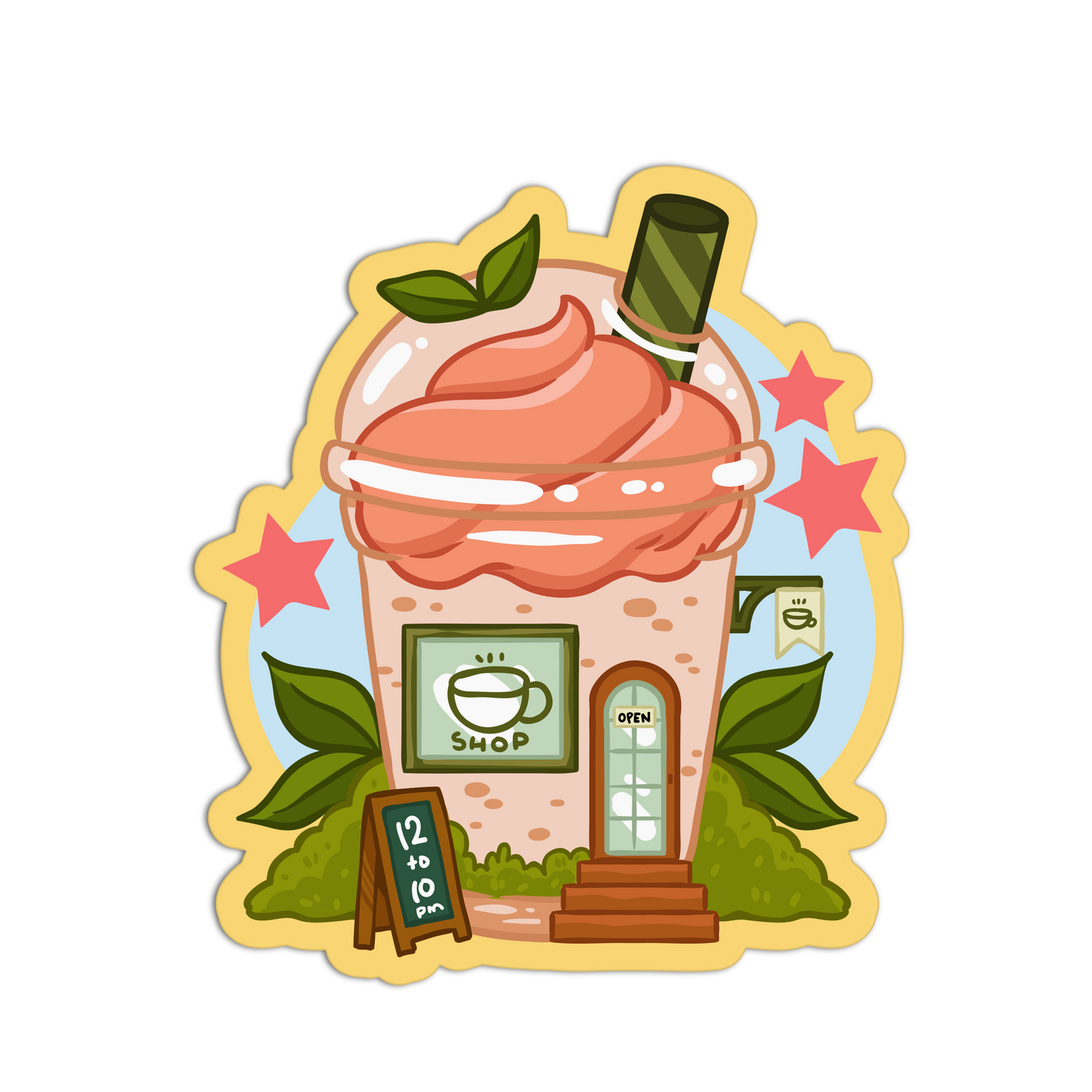 Coffee Shop Shake Cute Drinks Sticker