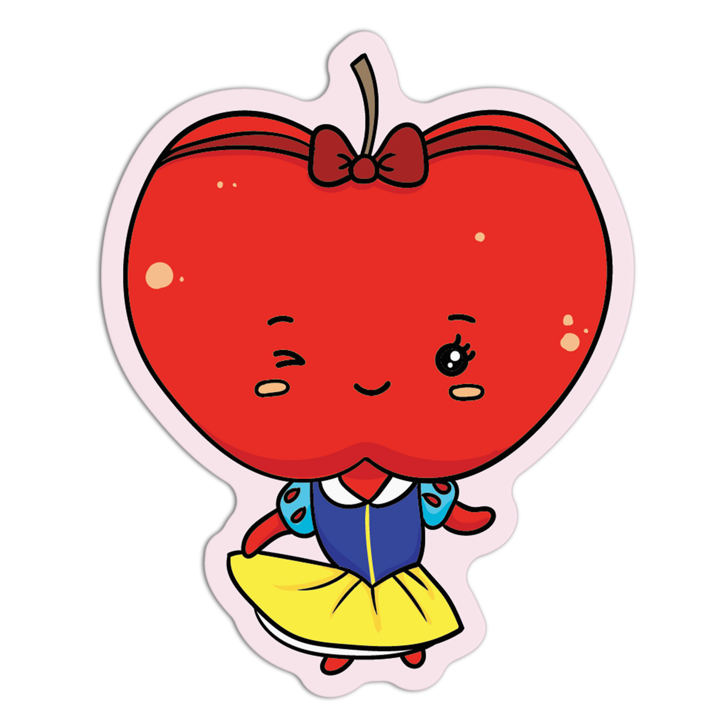 Apple Princess Cute Fruits Stickers