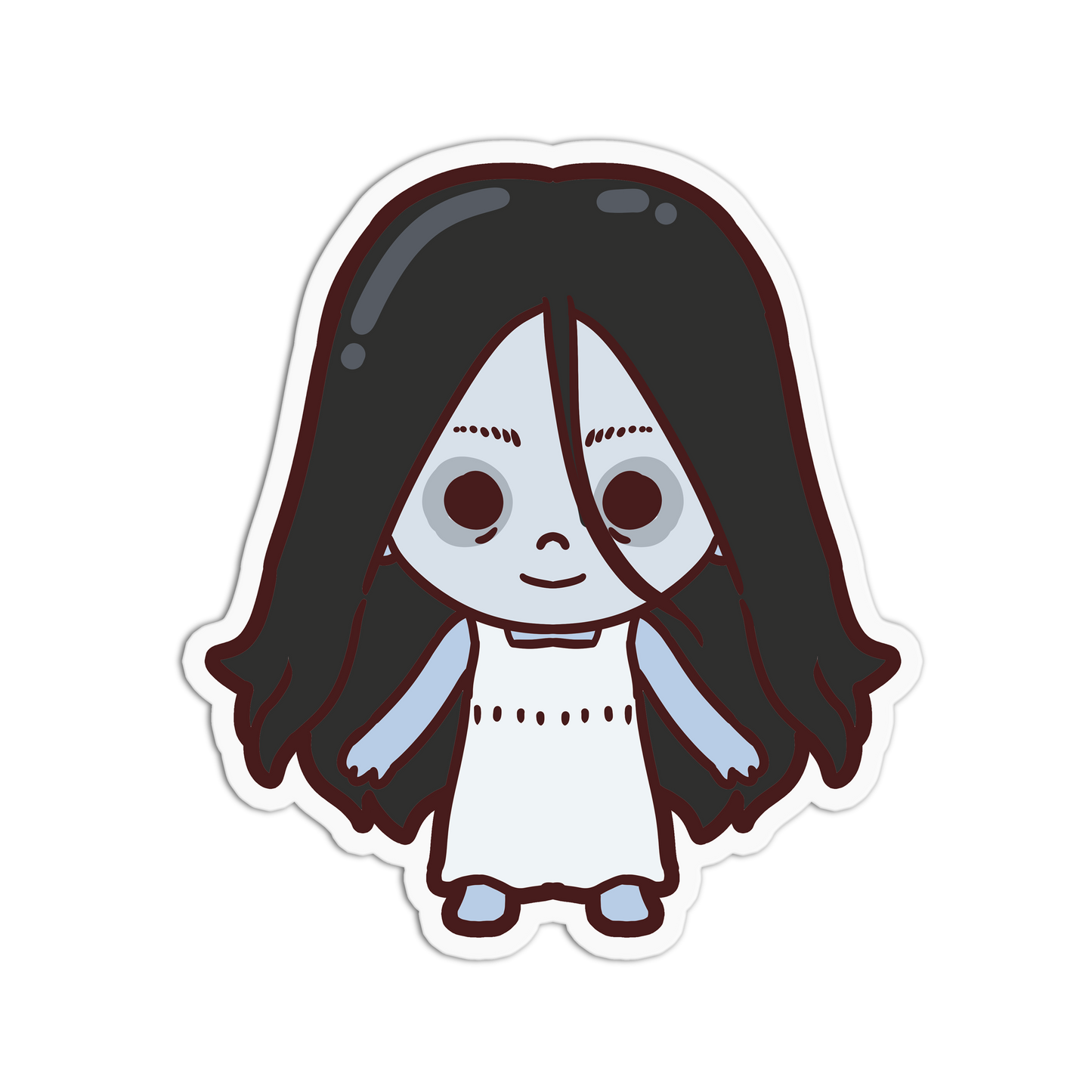 Spooky Longhair - Cute Horror Sticker