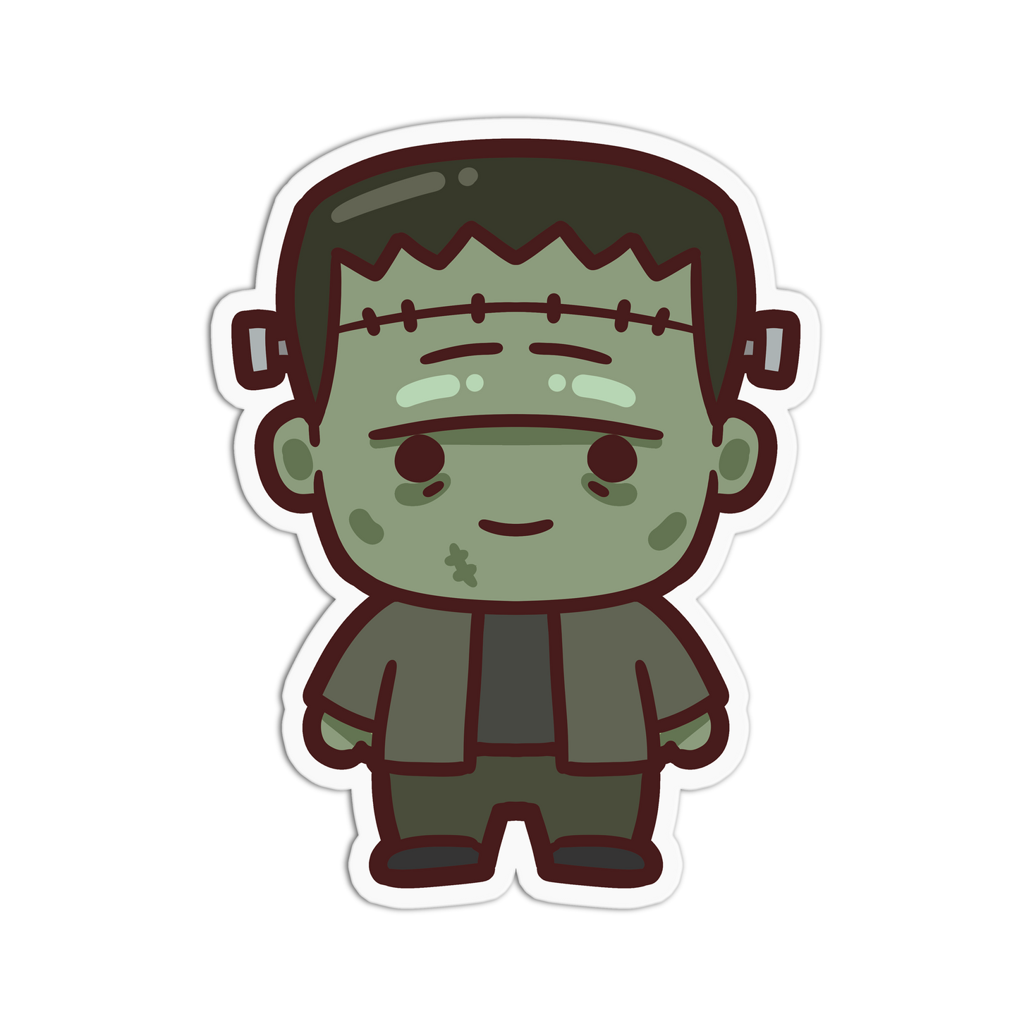 Striped Bio-Ghost - Cute Horror Sticker