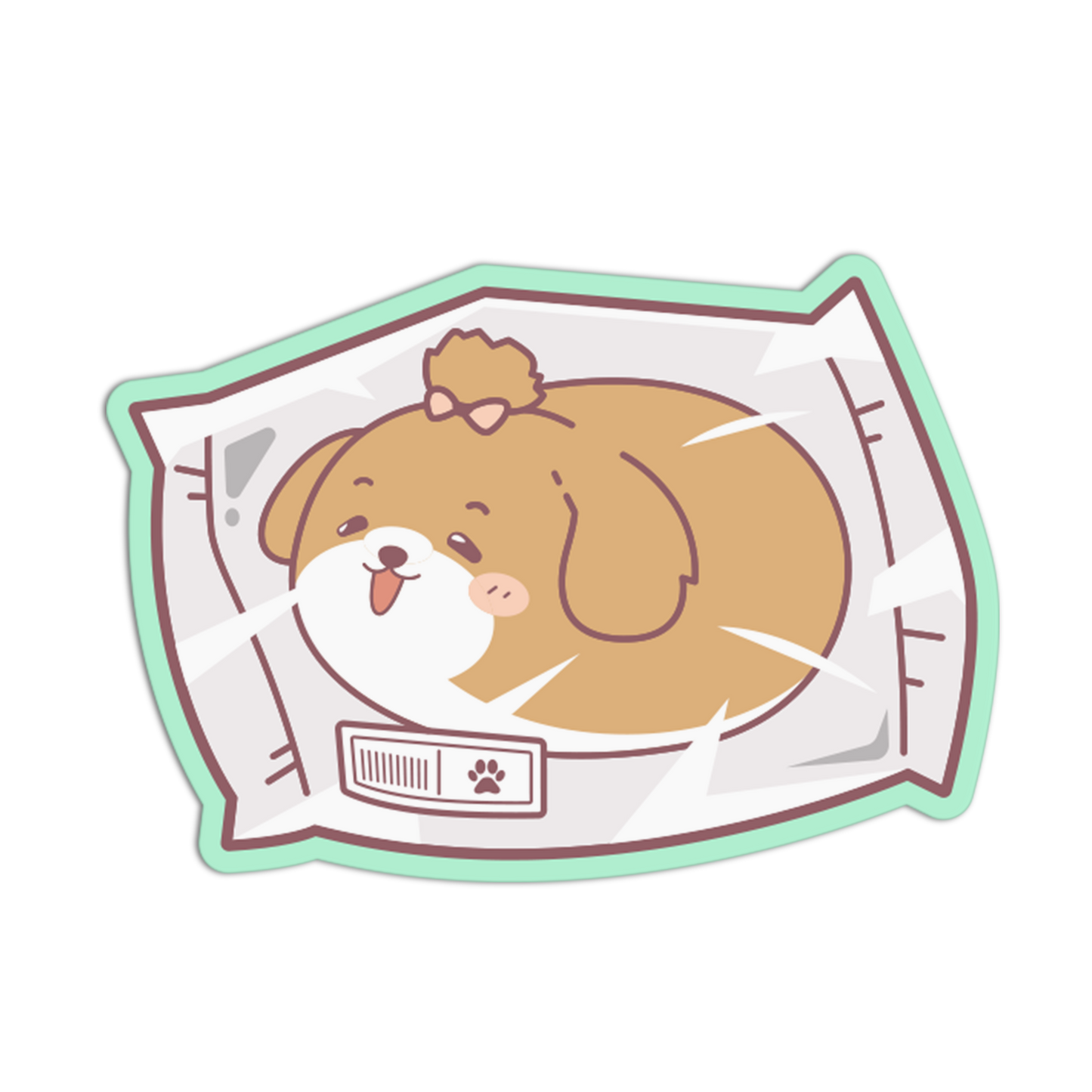 Shih Tzu Snack Cute Packed Sticker
