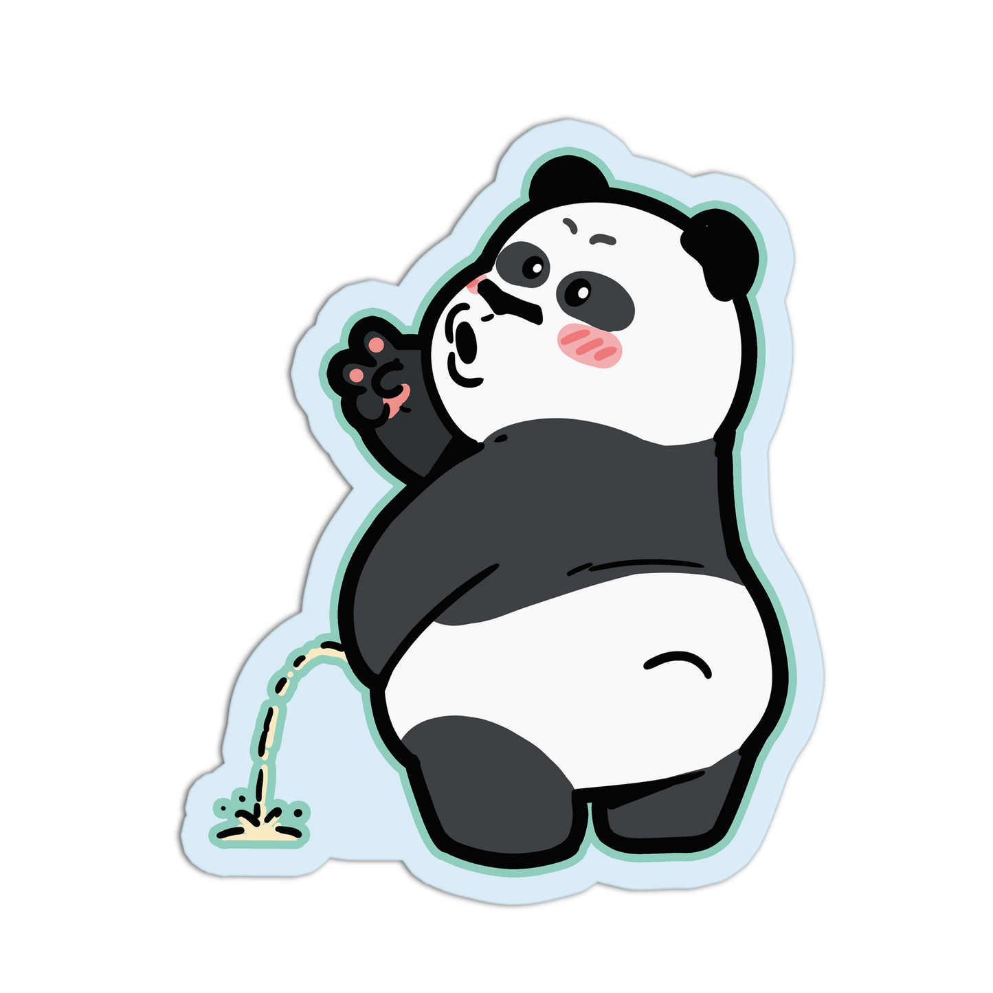 Panda Taking a Break Stickers