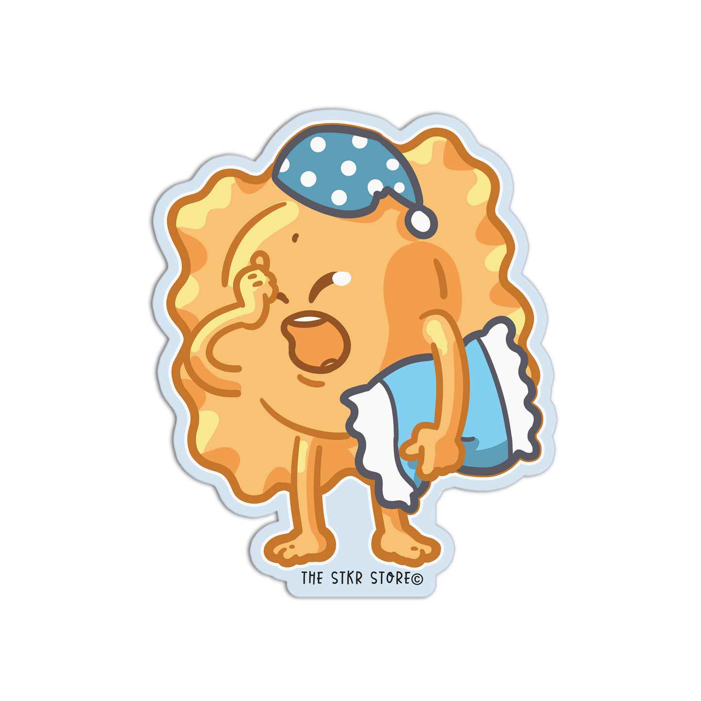 Sleepy Ravioli Cute Pasta Sticker