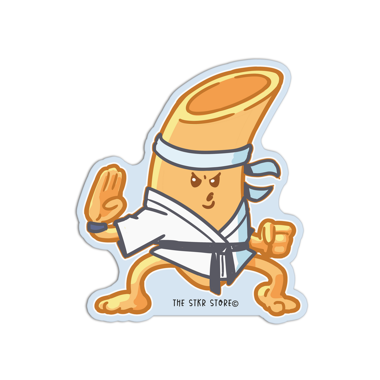 Penne Karate Master Cute Pasta Sticker