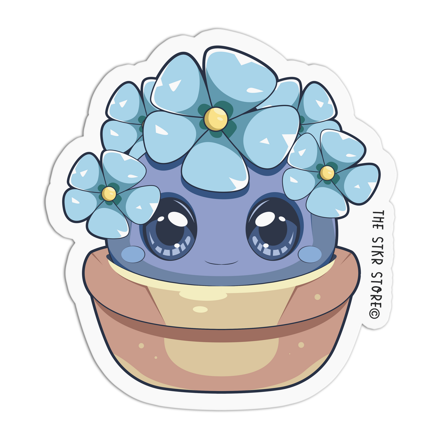 Sparkling Snow-Bloom Cute Plants Stickers