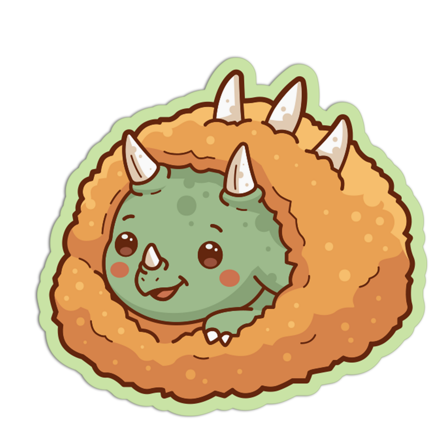 Triceratops Nugget - Dinosaur Sticker