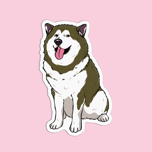 Alaskan Malamute Dog Sticker
