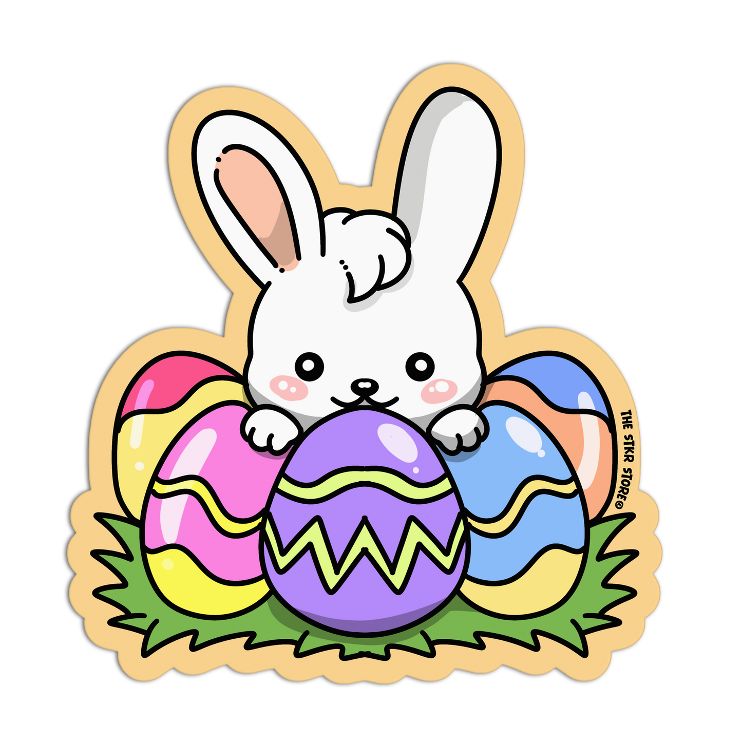 Egg Peek-a-Boo - Easter Bunny Sticker