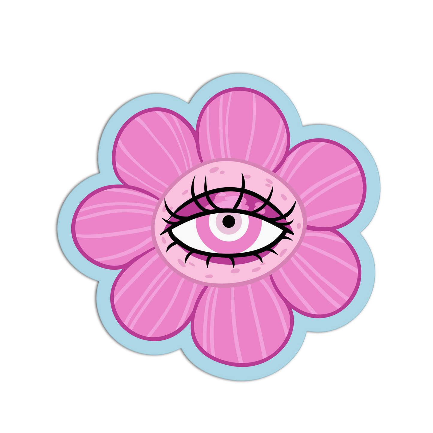 Rosy Reflection Evil Eye Sticker