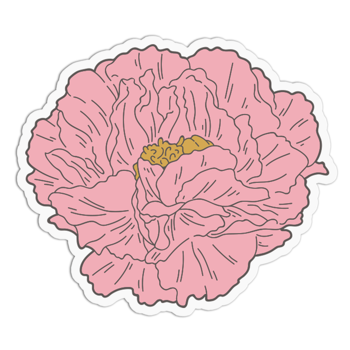 Soft Peony Petal - Flower Sticker