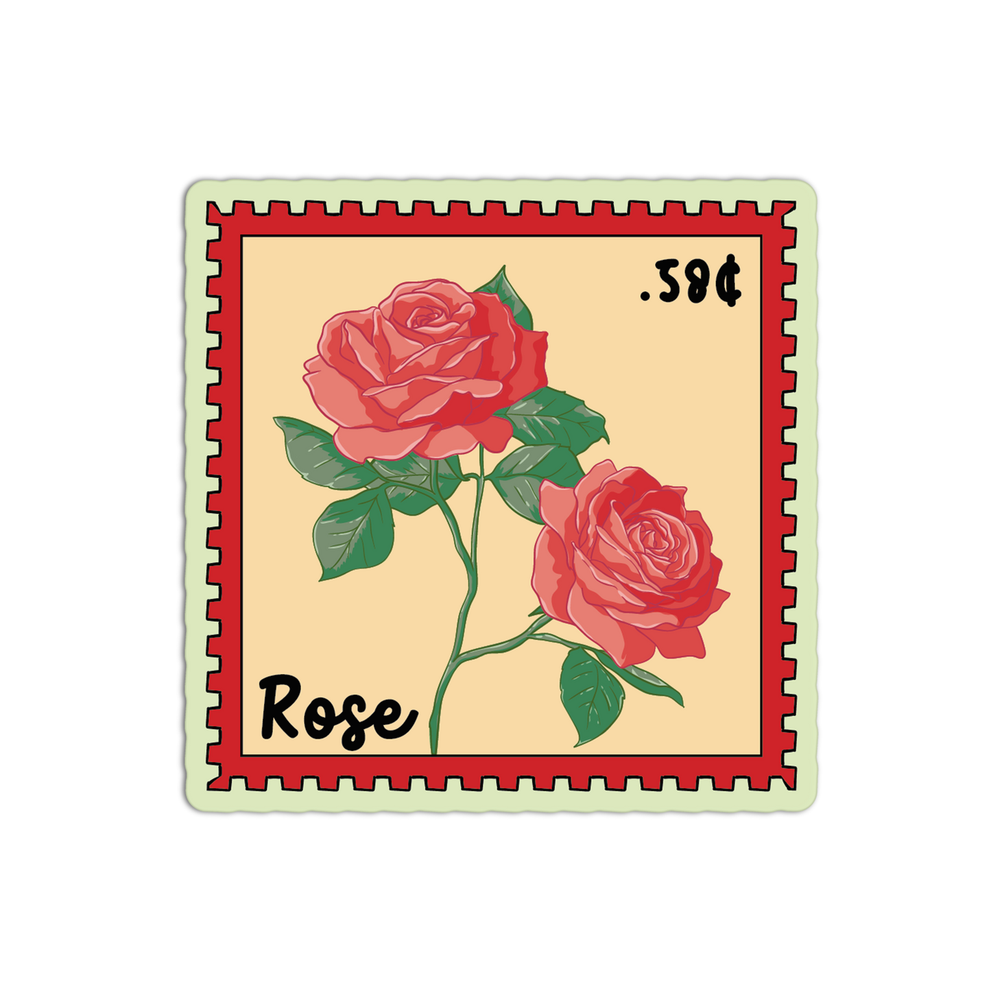 Velvet Rose Stamp Sticker