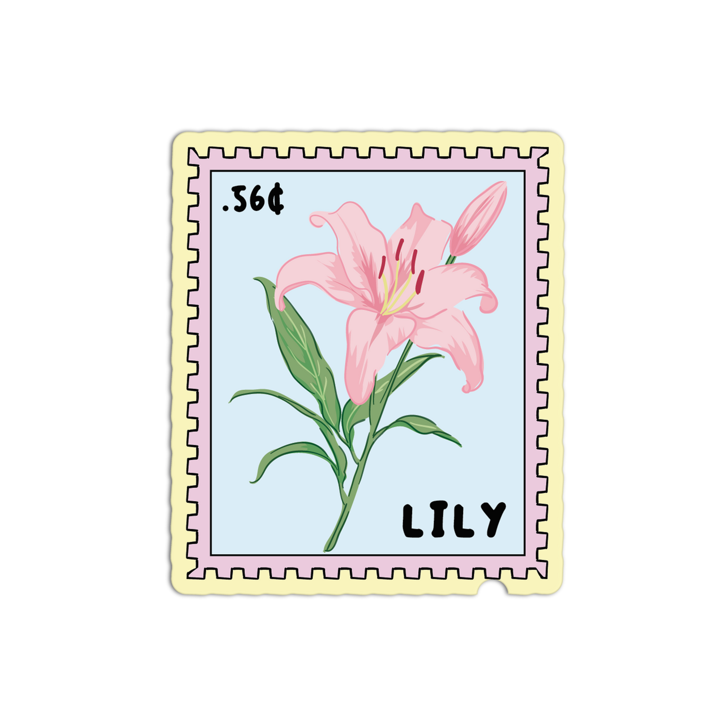 Lily of the Valley Stamp Sticker