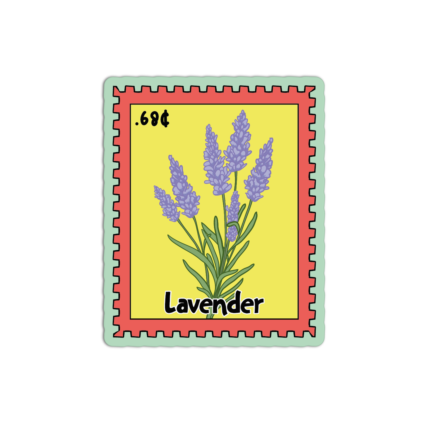 Heritage Lavender Stamp Sticker