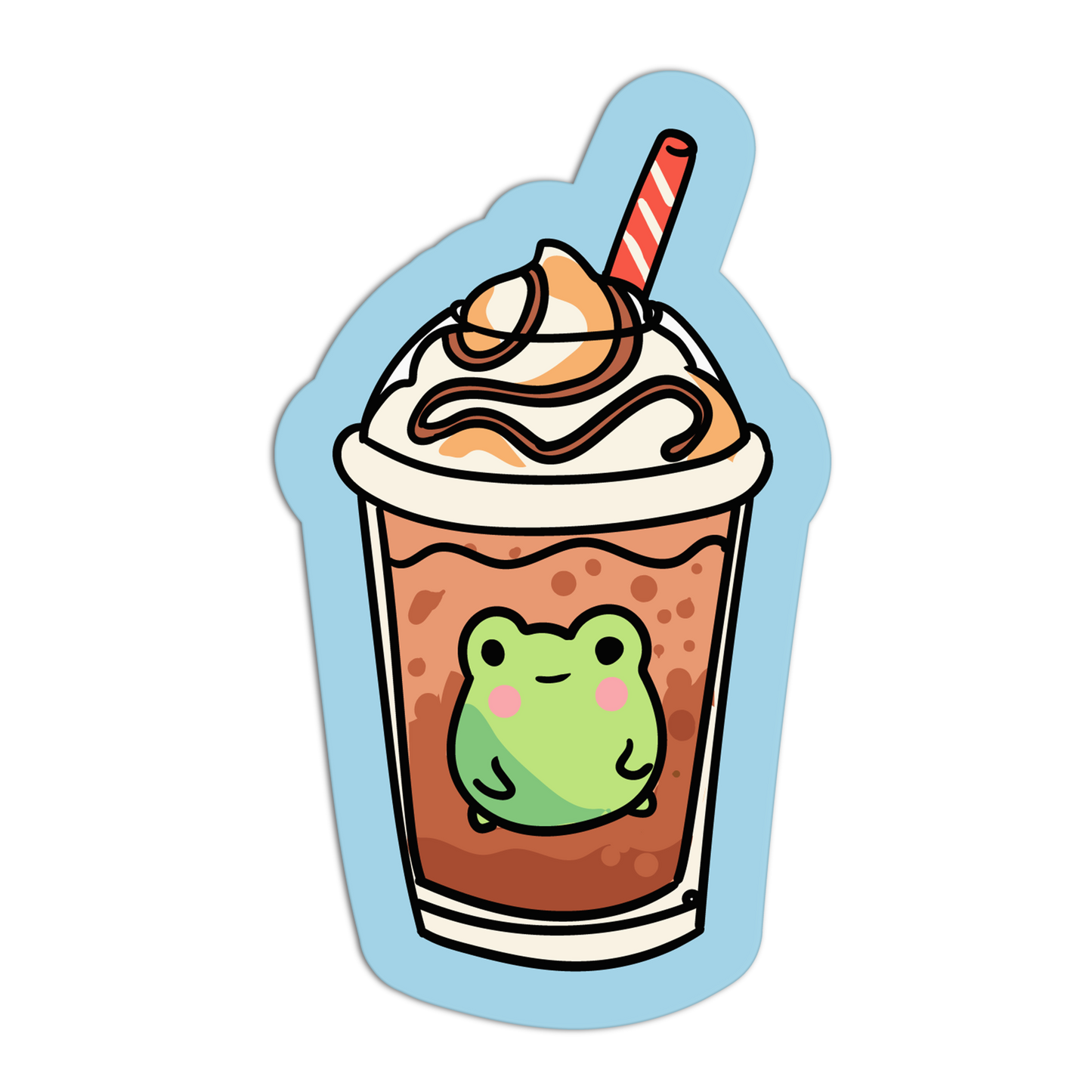 Frog Frappuccino - Frog Coffee Stickers