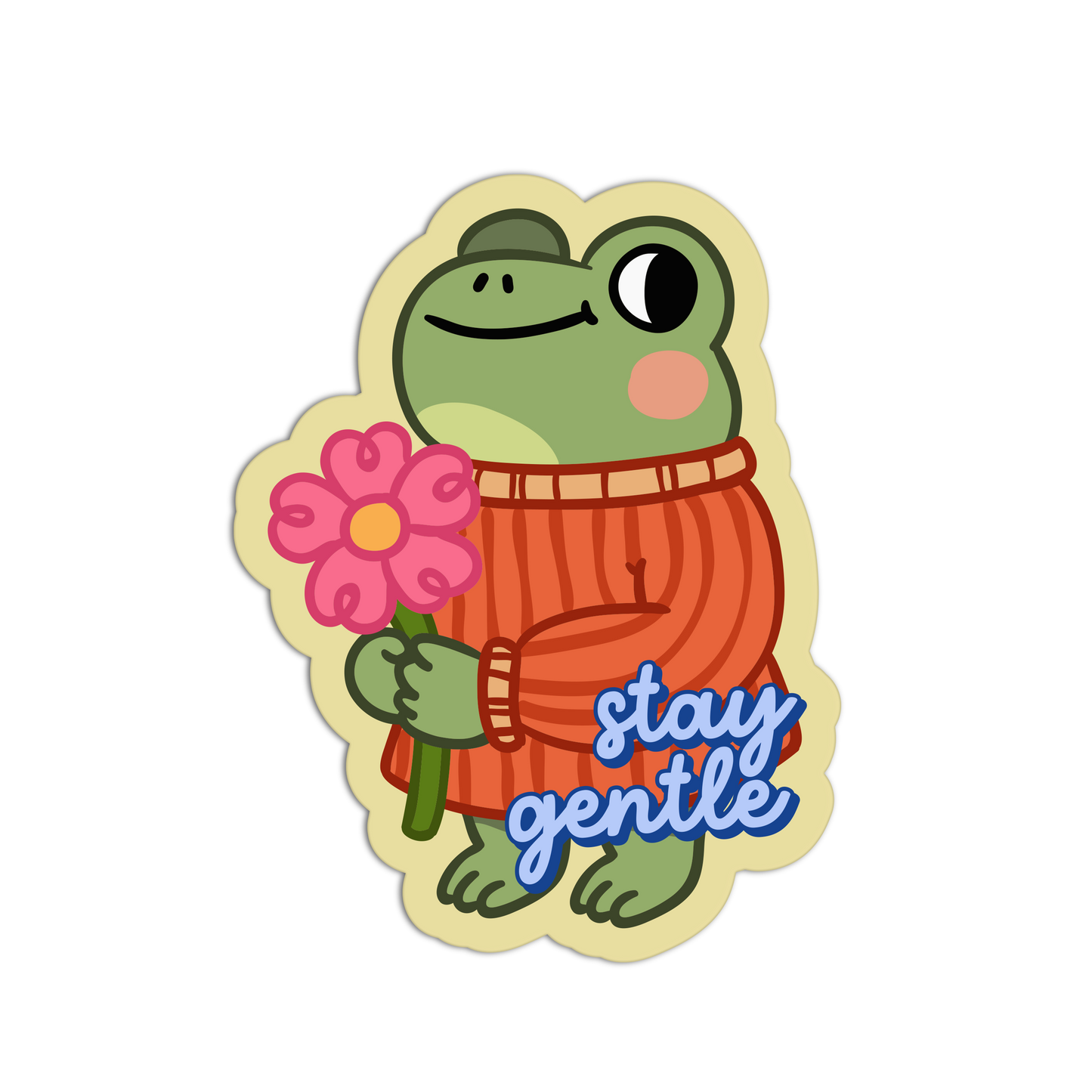 Stay Gentle Frogs Sticker