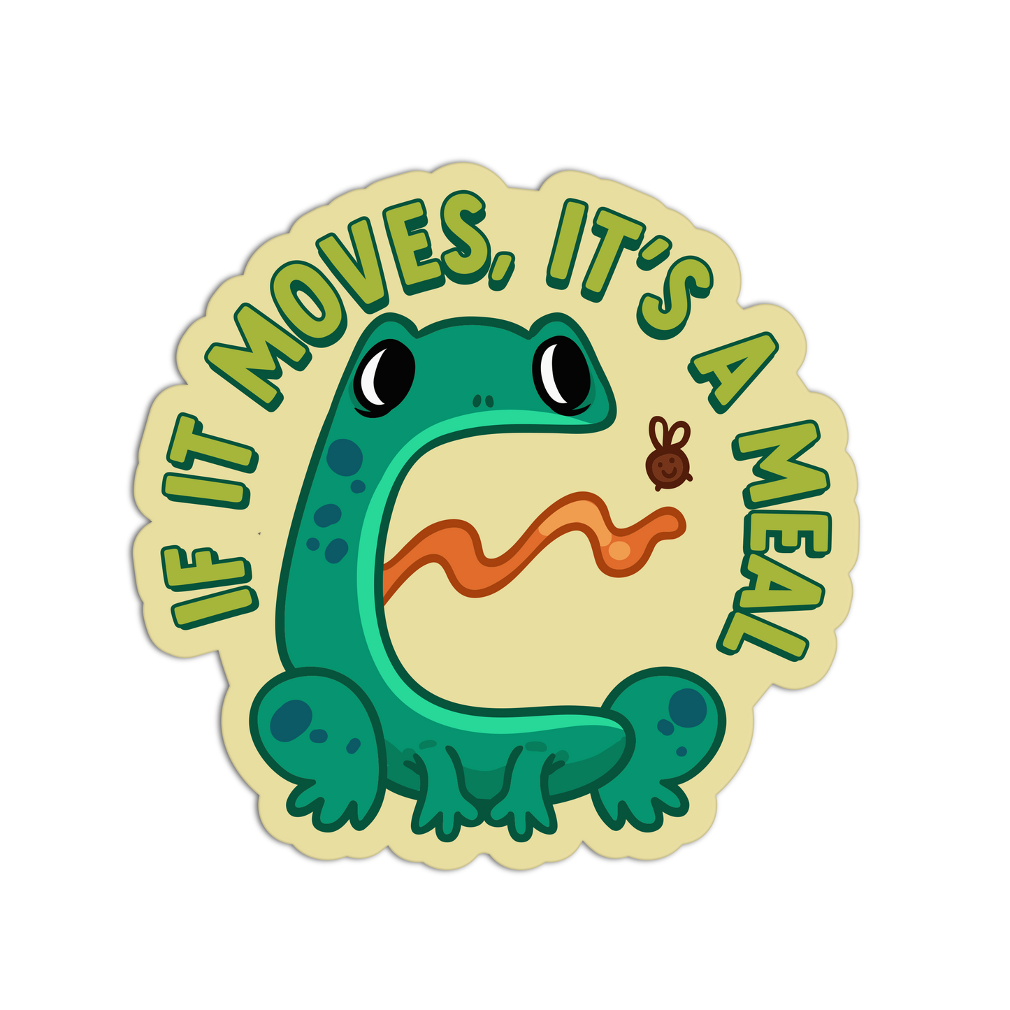 If It Moves, It's A Meal Frogs Sticker