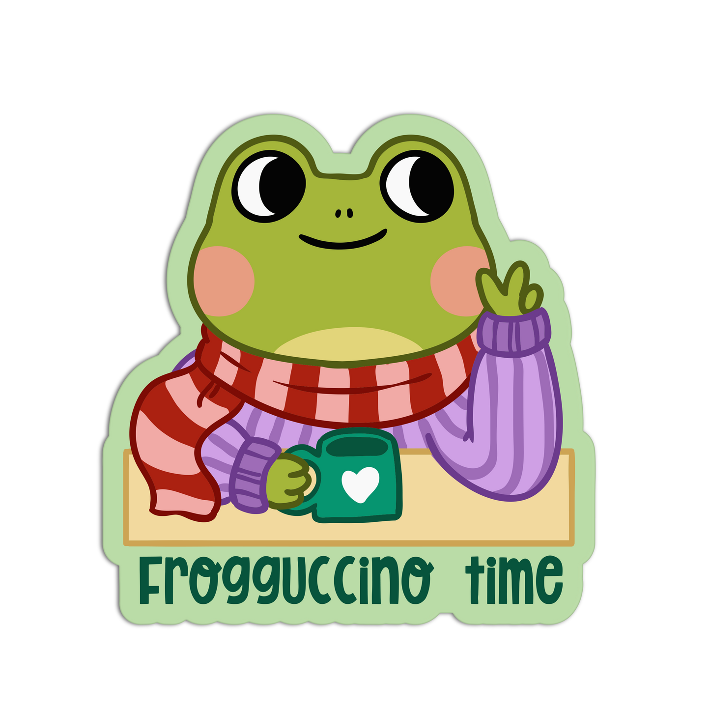 Frogguccino Time Frogs Sticker