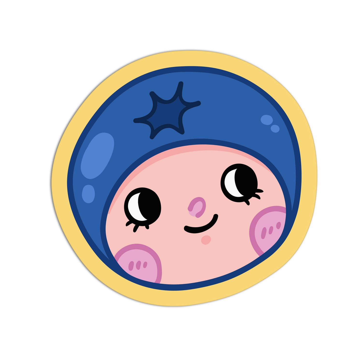 Blueberry Head Bud - Fruit Heads Sticker