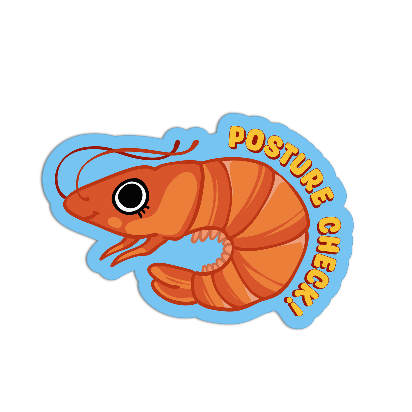 Posture Check! Funny Sticker