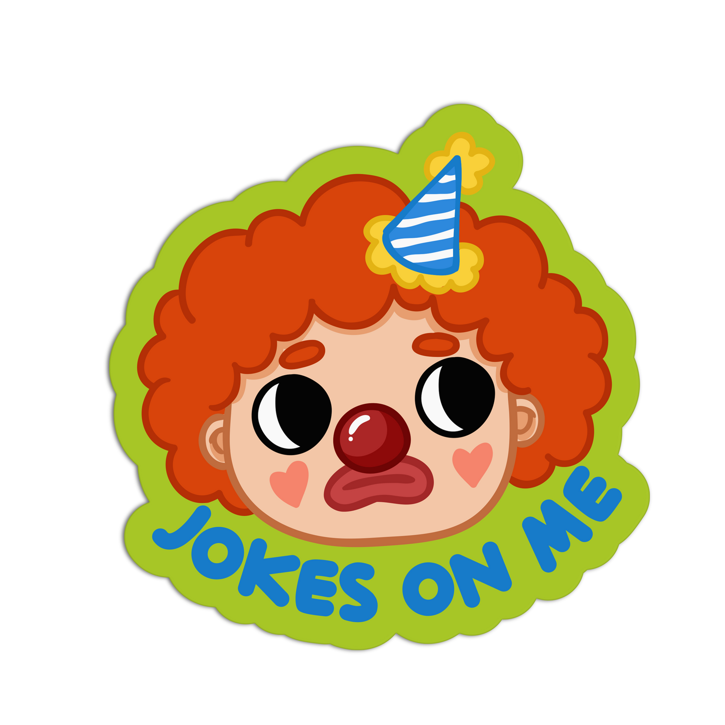 Jokes On Me Funny Sticker