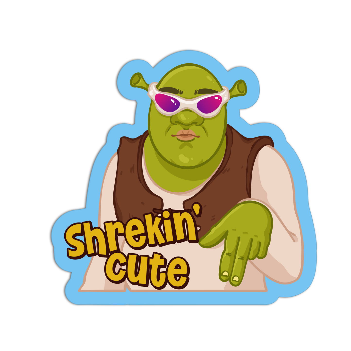 Shrekin' Cute Funny Sticker